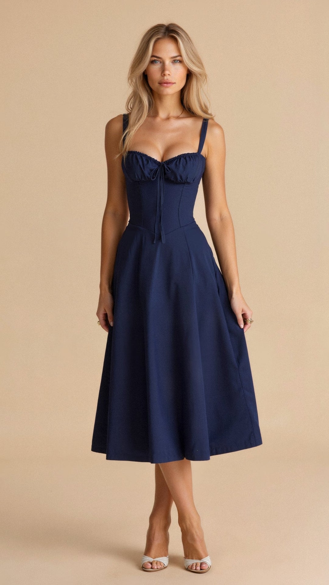 Drune | Sommerliches Midi Kleid Mit Trägern & Schlitz Luftig, Elegant & Perfekt Für Warme Tage