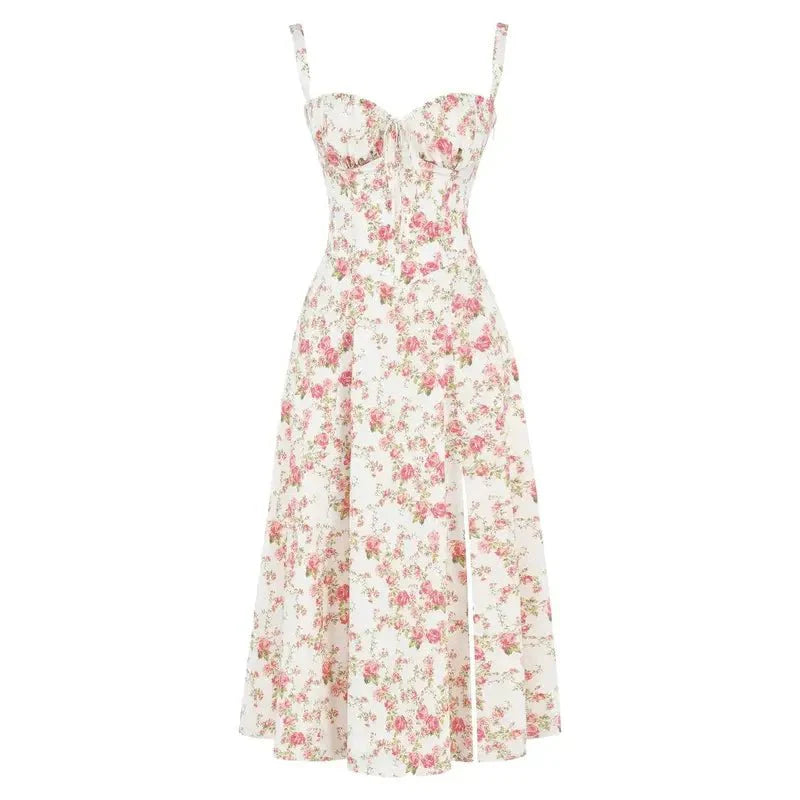 Drune | Sommerliches Midi Kleid Mit Trägern & Schlitz Luftig, Elegant & Perfekt Für Warme Tage