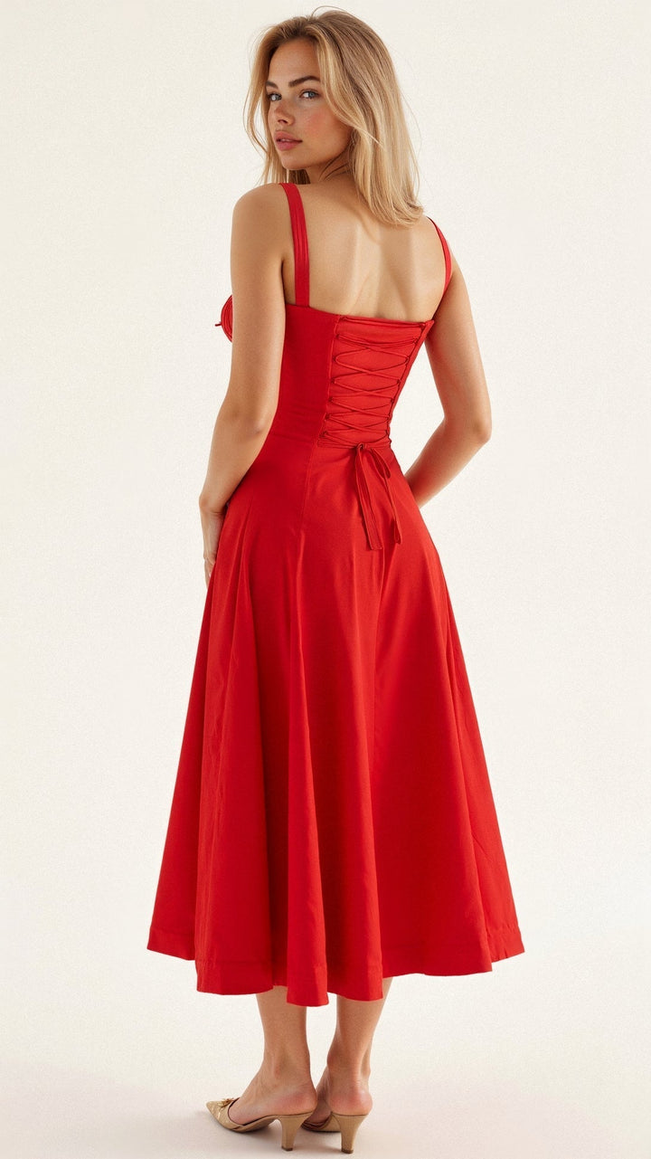 Drune | Sommerliches Midi Kleid Mit Trägern & Schlitz Luftig, Elegant & Perfekt Für Warme Tage