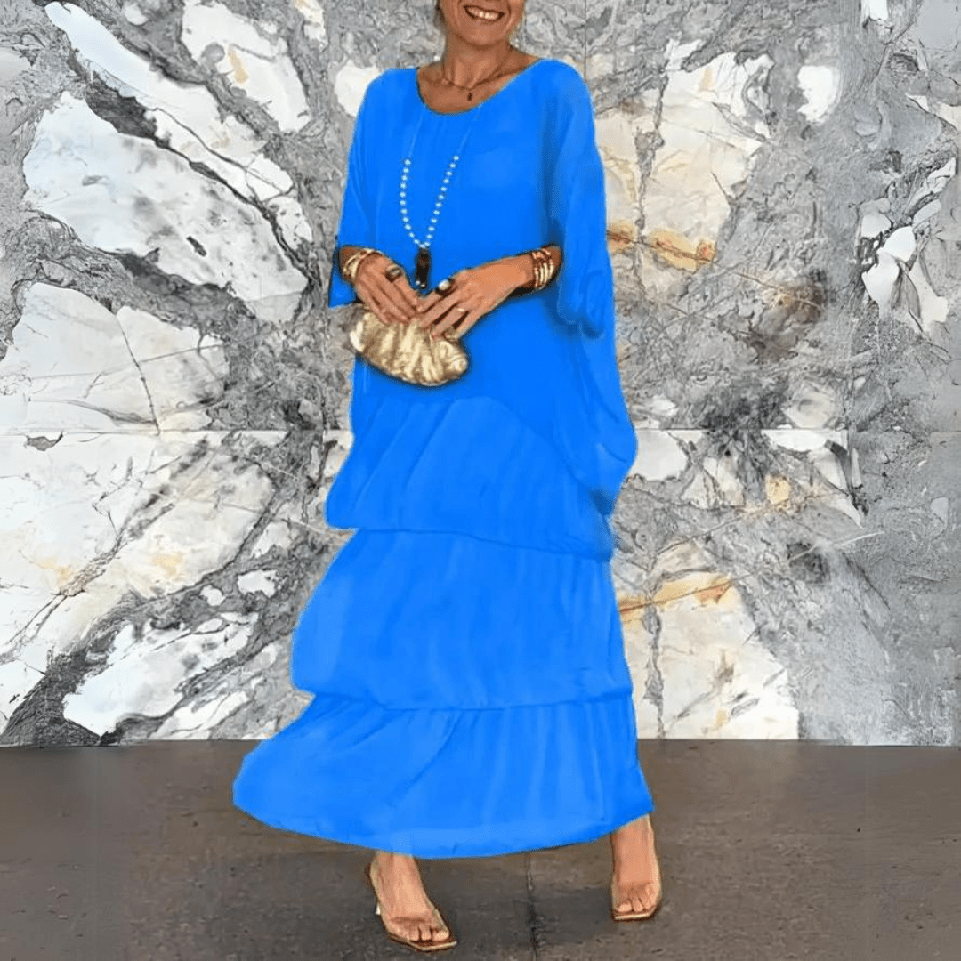 Drune | Exklusive Chiffon Lange Kleid