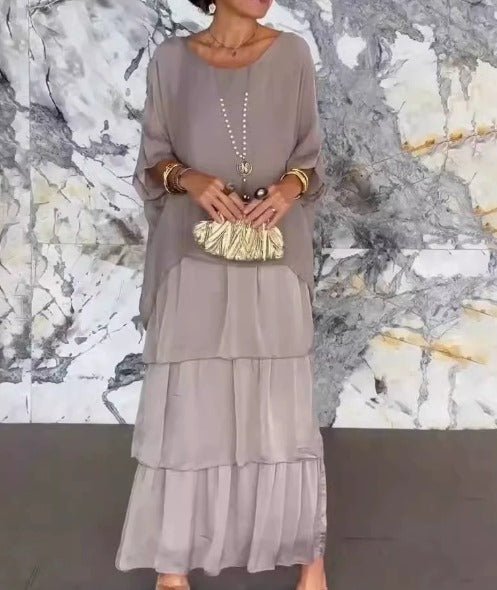 Drune | Exklusive Chiffon Lange Kleid