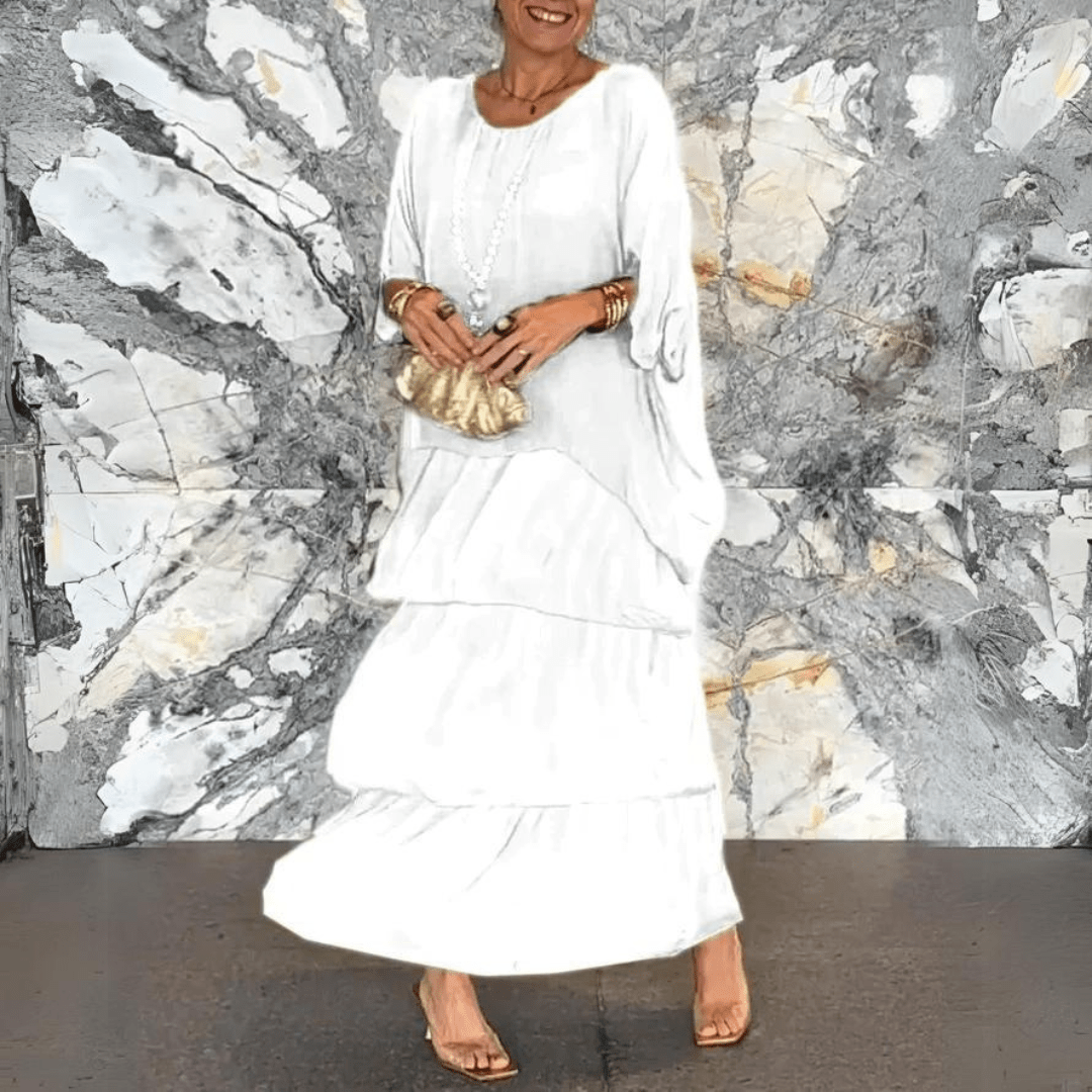 Drune | Exklusive Chiffon Lange Kleid