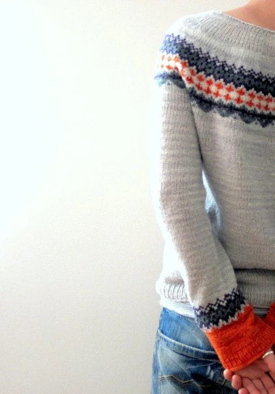 Drune | Grauer Pullover im Boho Stil
