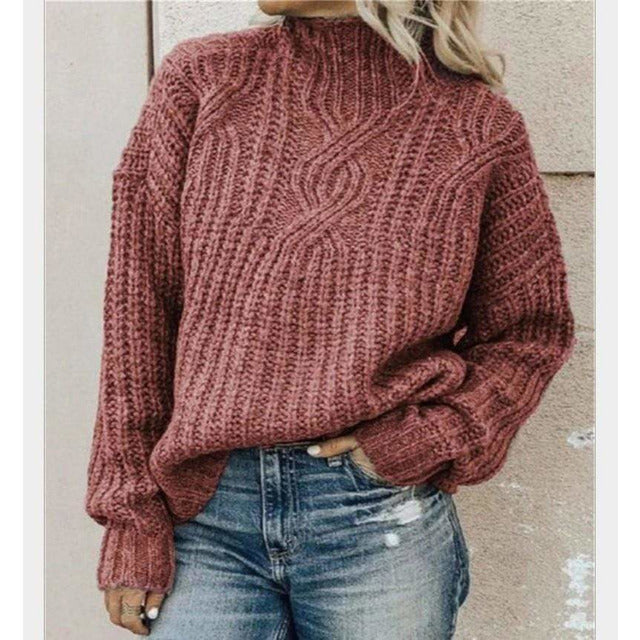 Drune | Pullover - Damen Winter Vintage Kabelstrickpullover