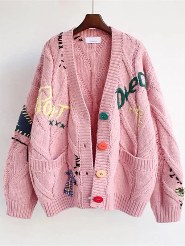 Drune | Lockerer Kürzerer Strickjacke Pullover