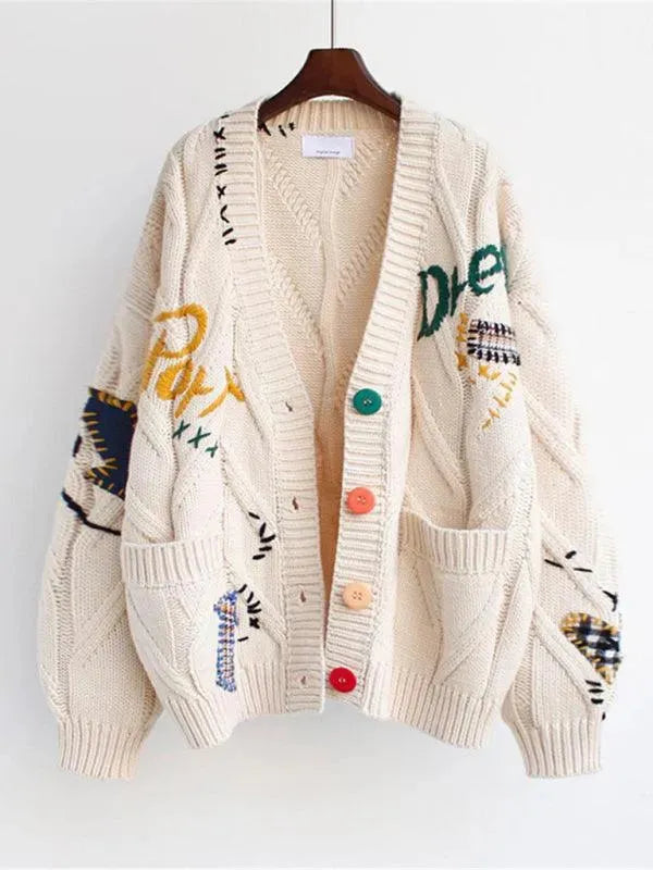 Drune | Lockerer Kürzerer Strickjacke Pullover
