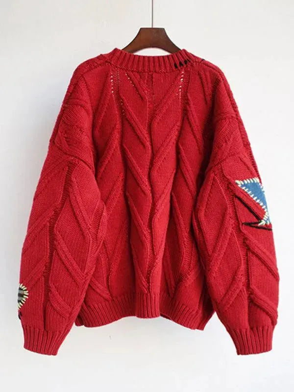 Drune | Lockerer Kürzerer Strickjacke Pullover