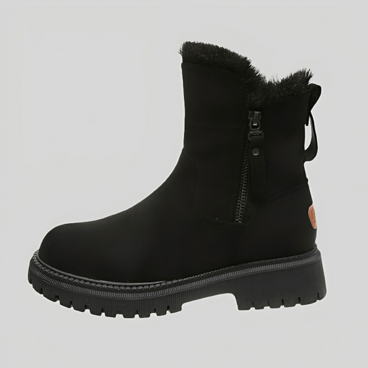 Drune | Warme knielange Stiefel - Plüsch-Winterschuhe