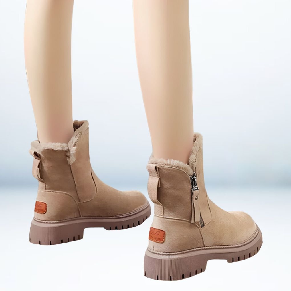 Drune | Warme knielange Stiefel - Plüsch-Winterschuhe