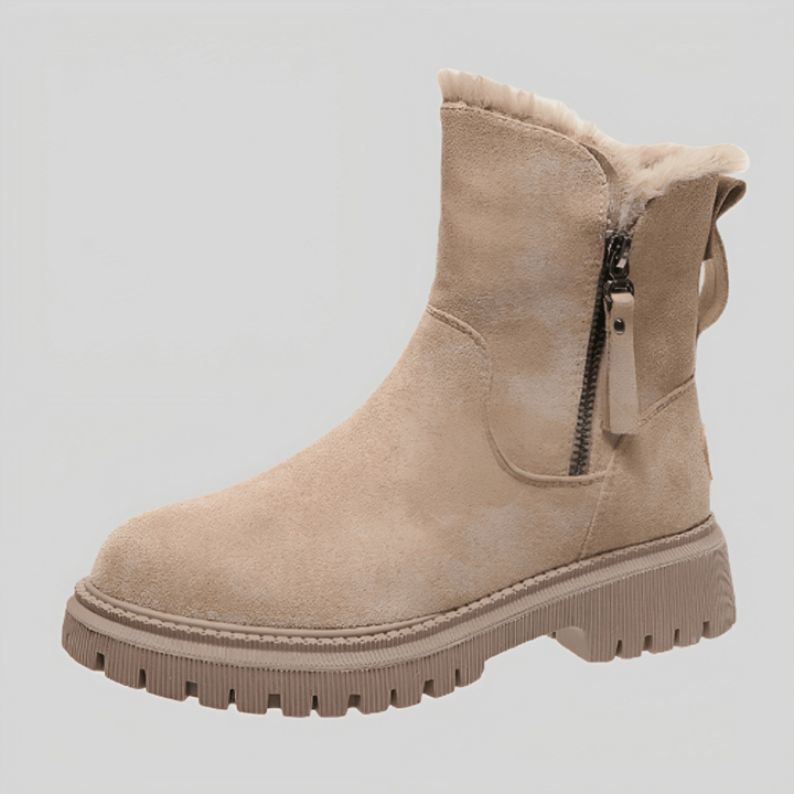 Drune | Warme knielange Stiefel - Plüsch-Winterschuhe