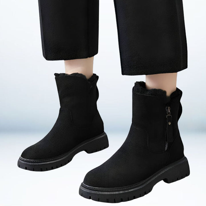 Drune | Warme knielange Stiefel - Plüsch-Winterschuhe