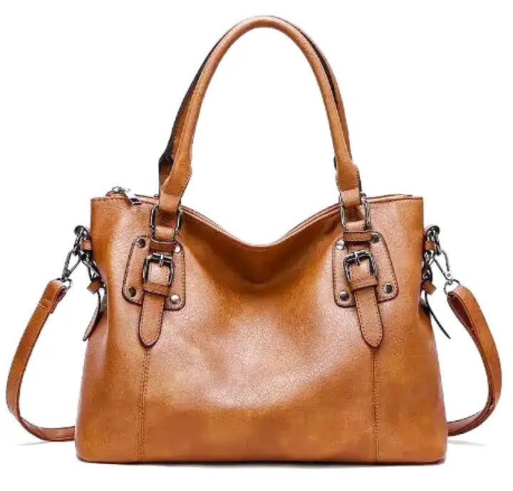 Drune | Vintage Große Kapazität Handtasche Aus Weichem Material mit Schulterriemen