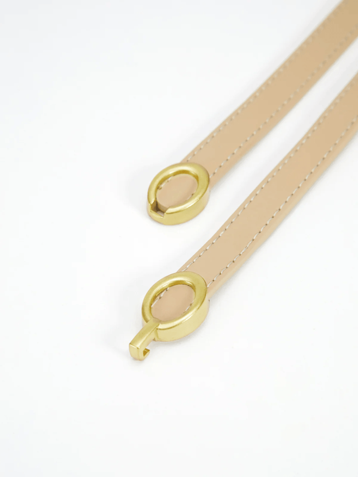 Drune | Elegante Damen Gürtel Schmaler Leder Gürtel Mit Ringverschluss