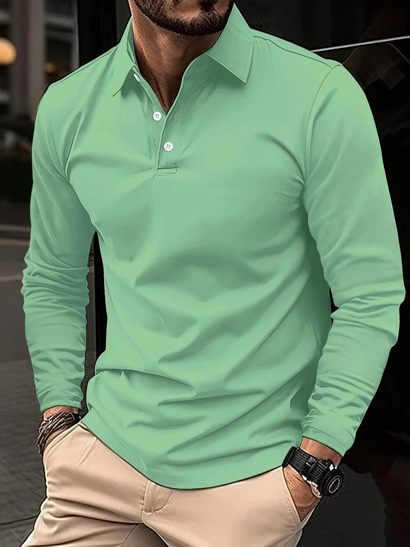 Drune | Herren Poloshirt Langarm Klassisch