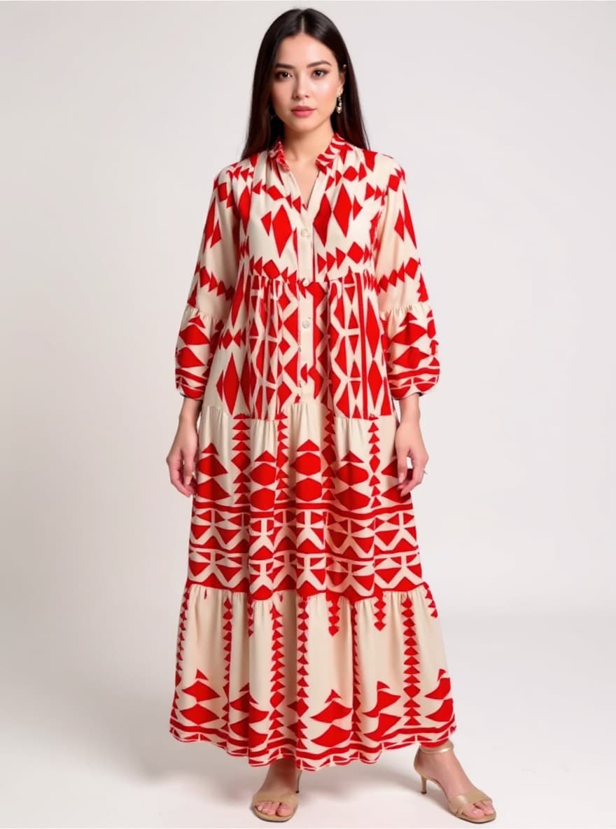 Drune | Bedrucktes Hemdkleid