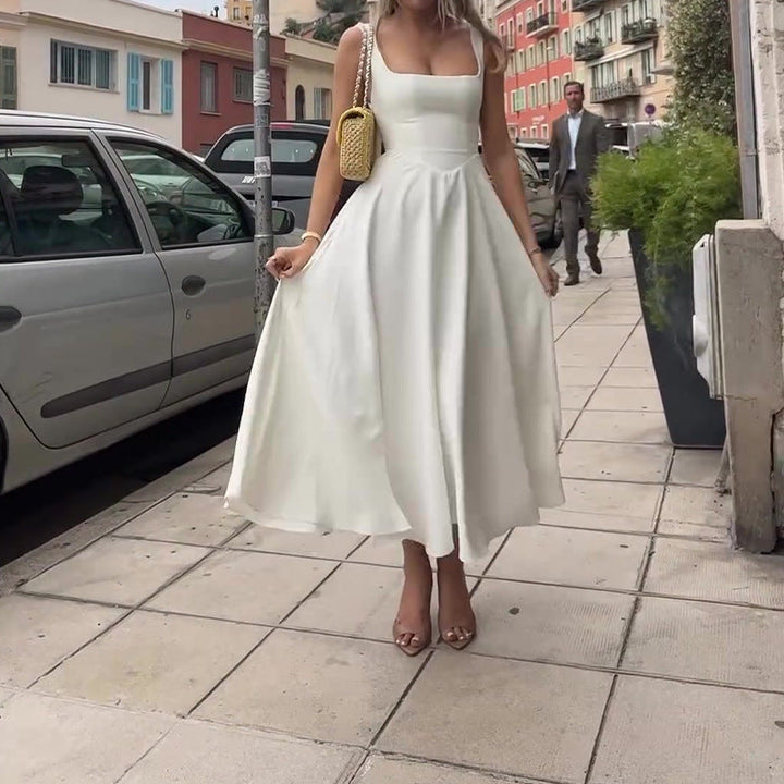 Drune | Trägerkleid Mit Eckigem Ausschnitt