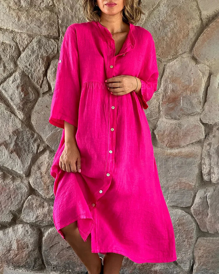Drune | Hemdblusenkleid - Stilvolles Sommerkleid