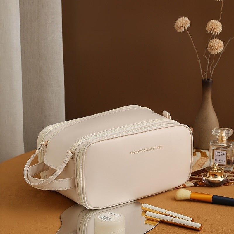 Drune PU-Leder Kosmetiktasche mit U-förmigem Design