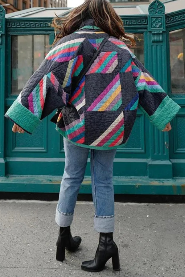 Drune | Bedruckte Patchwork Baumwolljacke