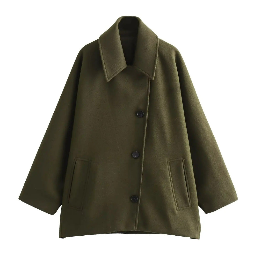 Drune | Kurzjacke im Trend mit Polo-Kragen und Capärmeln aus Mischgewebe