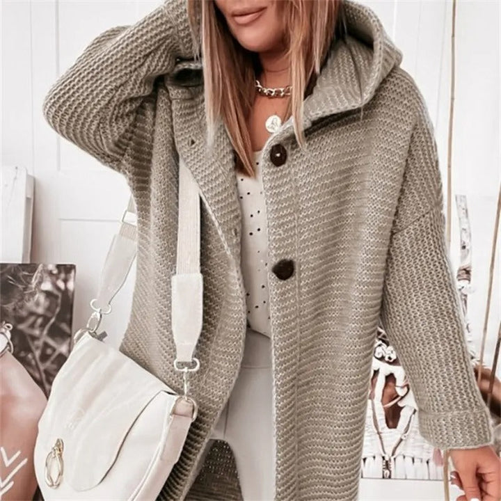 Drune | Damen Kapuzen-Cardigan aus Kaschmir