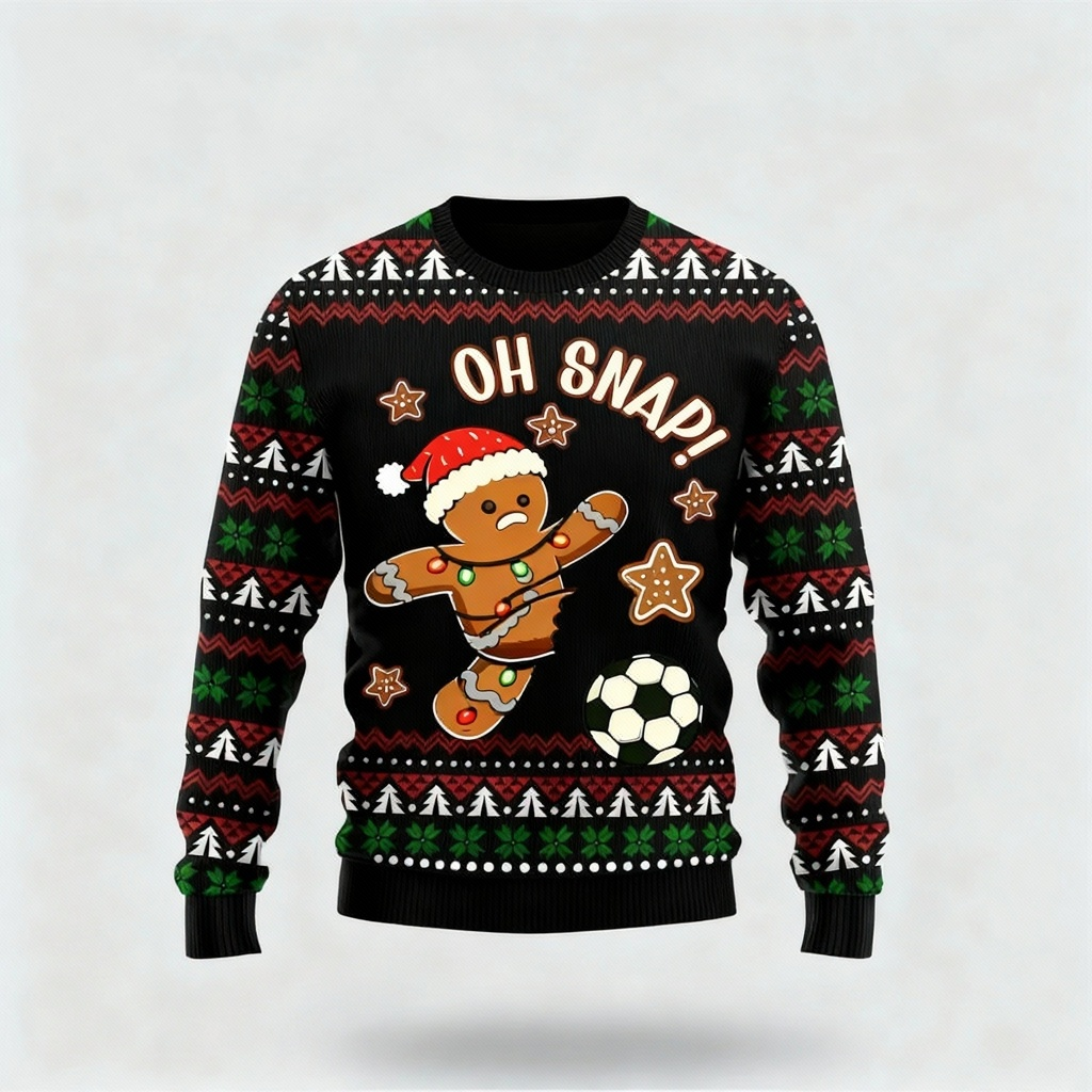 Drune | Eigenartig, Gemütlich & Festlich: Der süße Cartoon-Print Weihnachts-Pullover