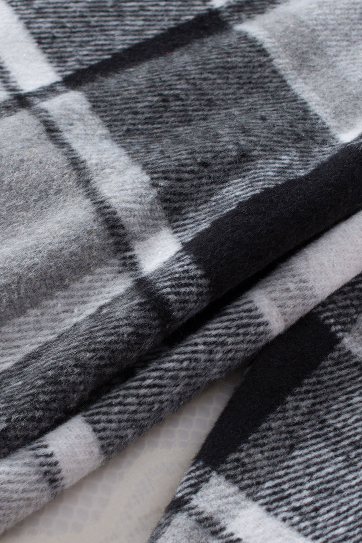 Drune | Gitterhemdenjacke mit Kapuze Polyester Lässig und Trendy