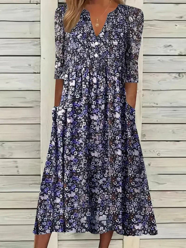 Drune | Wunderschönes Maxi-Kleid mit Falten