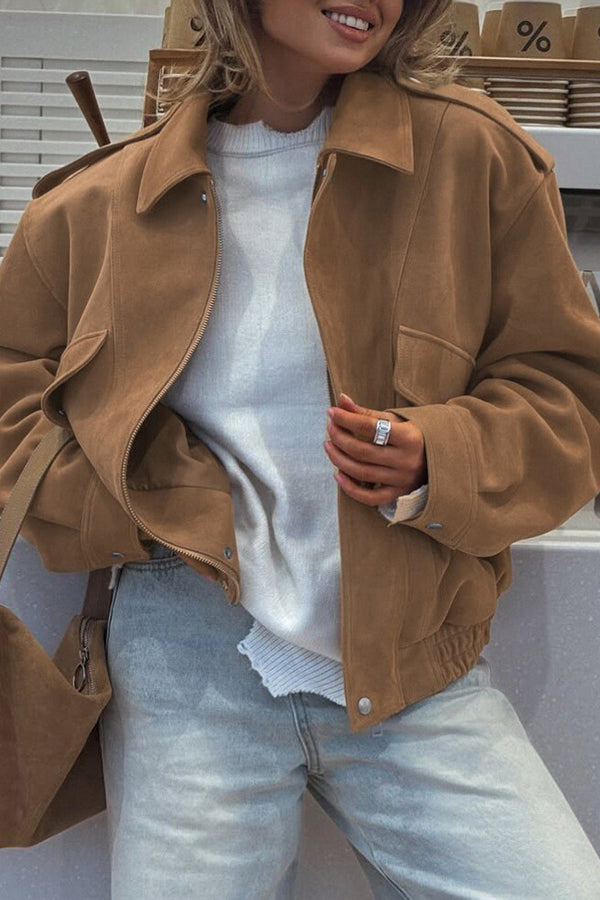 Drune | Freizeitjacke mit Reißverschluss und Langen Ärmeln