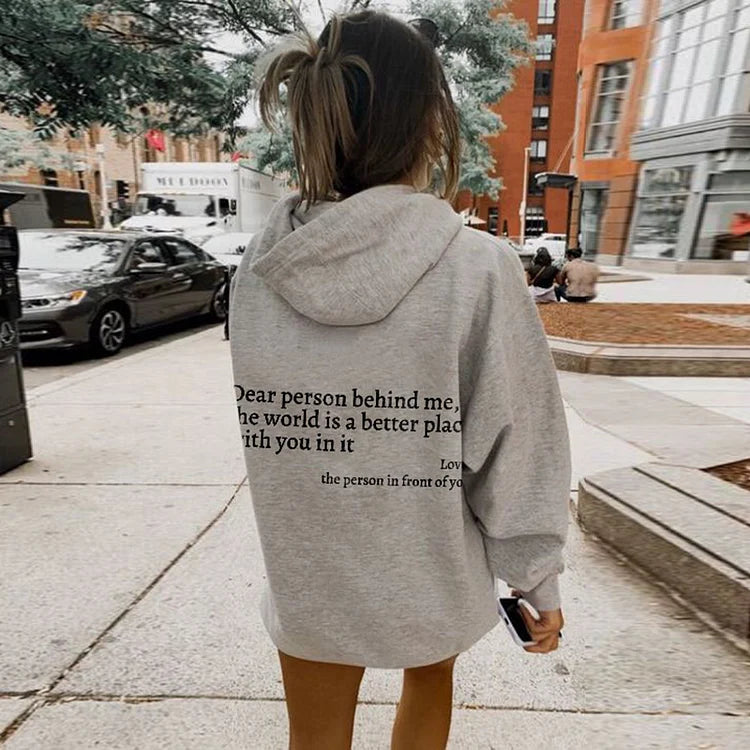 Drune | Hoodie mit Rücken-Spruch