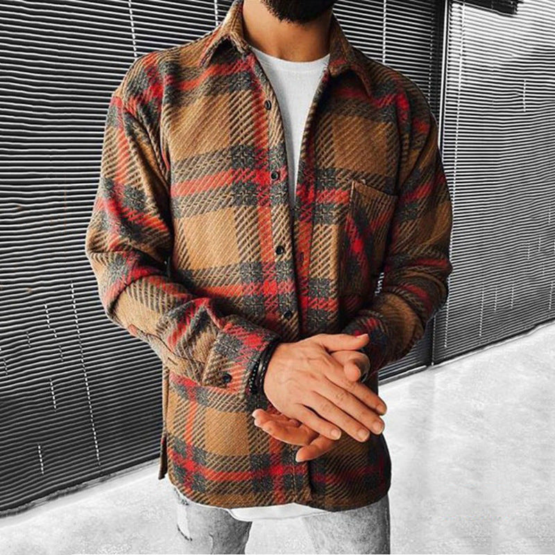 Drune | Lässige Karo Langarmjacke Für Herren