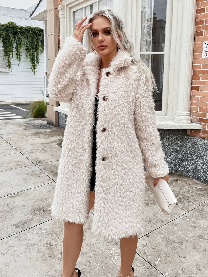 Drune | Eleganter Winterfellmantel für Frauen
