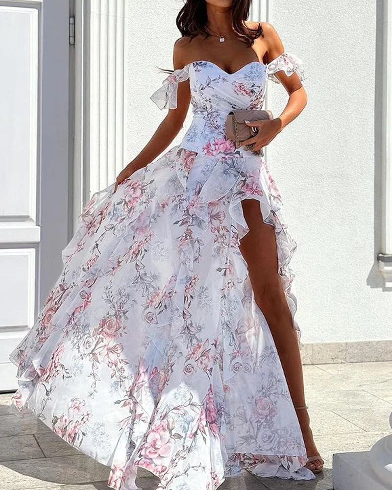 Drune | Elegantes Geblümtes Kleid