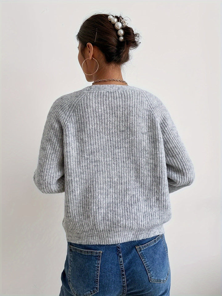 Drune | warmer V-Ausschnitt Wolle Strickcardigan für Damen - Perfekt für den Alltag