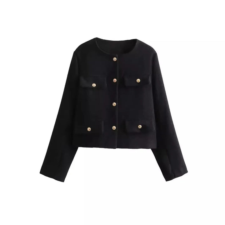 Drune | Elegant und schicke Damen Blazerjacke mit Struktur und Knöpfen
