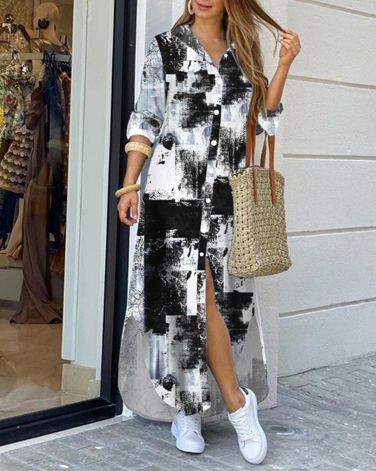 Drune | Frühjahr und Sommermode sexy Bluse langer Rock Kleid