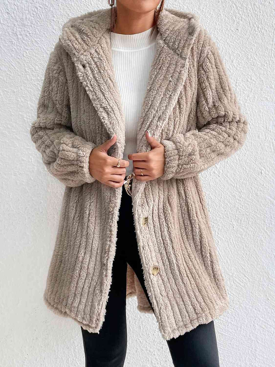 Drune | Button Down Kapuzenmantel