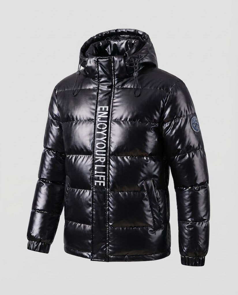 Herren Hochglänzende Steppjacke Drune
