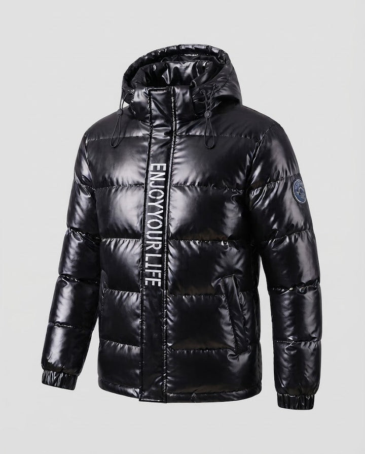 Herren Hochglänzende Steppjacke Drune