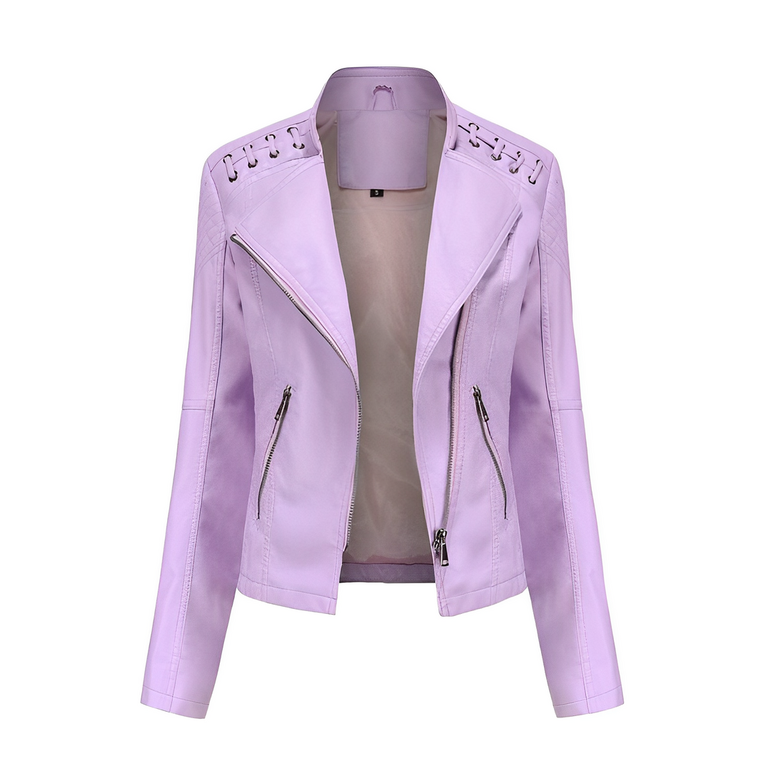 Drune | PU-Lederjacke mit Reißverschluss