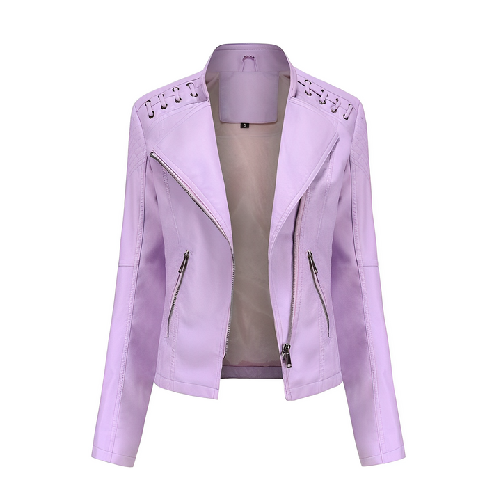 Drune | PU-Lederjacke mit Reißverschluss