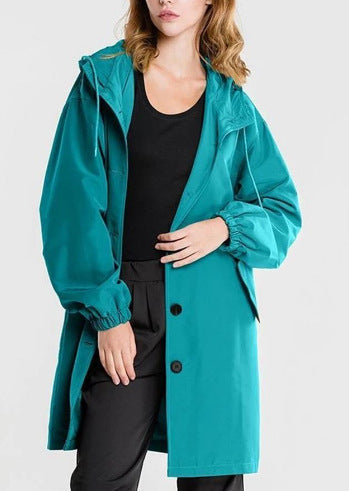 Drune | Kapuzen-Windbreaker Übergroße Regenjacke Für Frauen Ideal für Outdoor-Aktivitäten