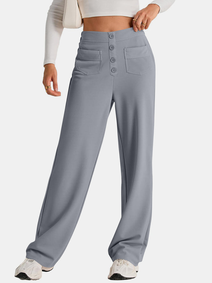 Drune | Taille Weite Hose Mit Taschen Elegant Und Komfortabel