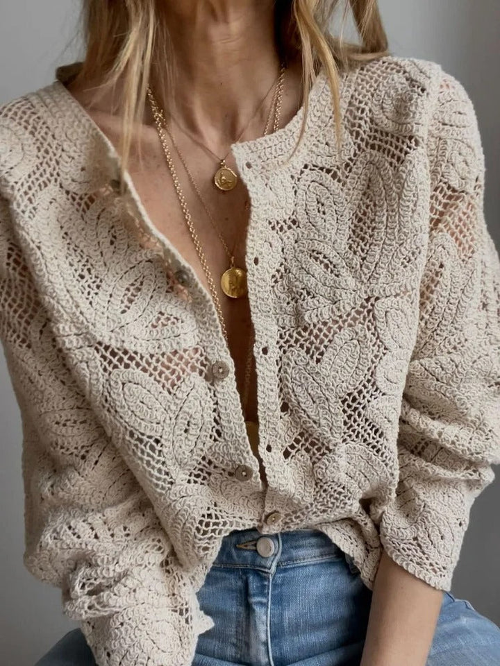 Drune | Handgehäkelte Strickjacke