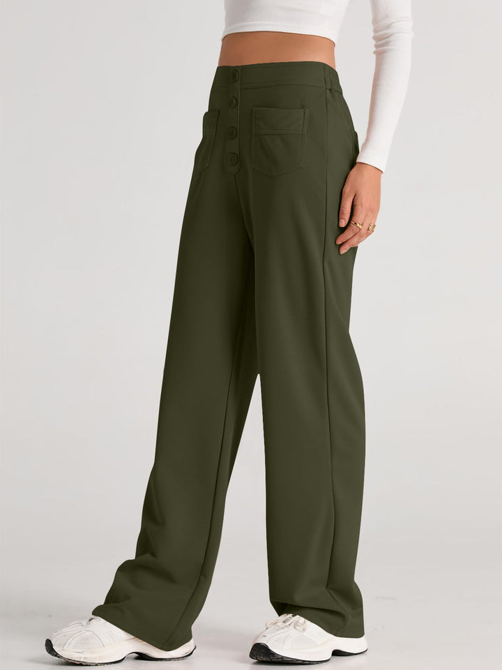 Drune | Taille Weite Hose Mit Taschen Elegant Und Komfortabel