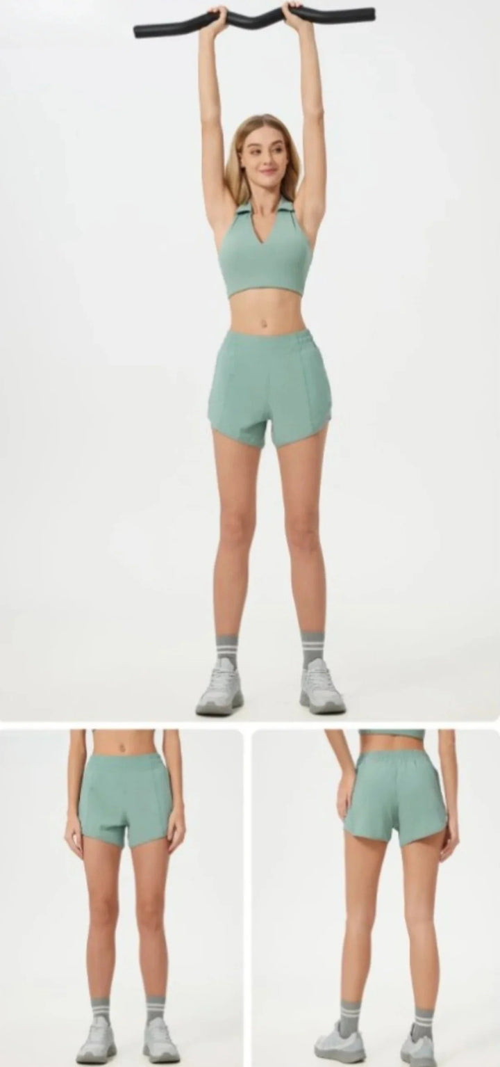 Drune | Yoga-Shorts mit hoher Taille und Bauch