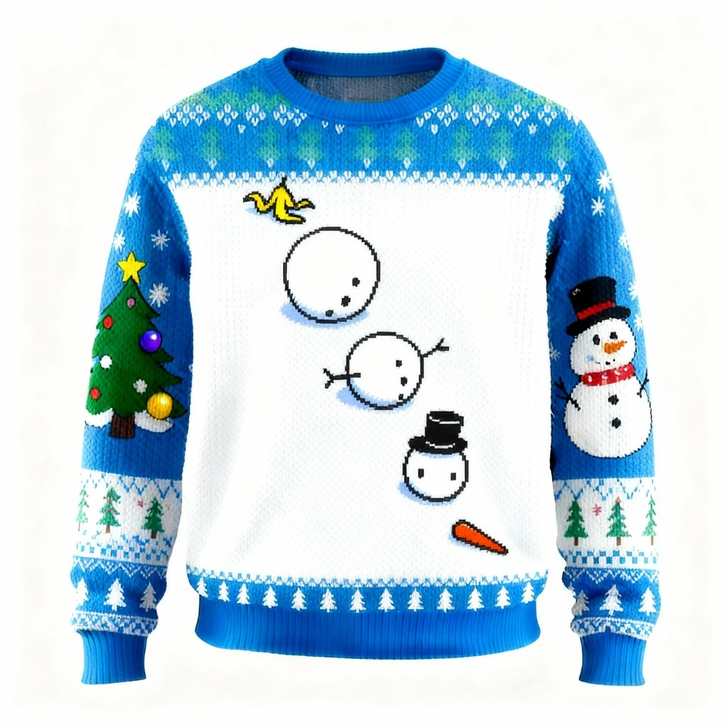Drune | Schneemann Druck Pullover - Hässlich & Gemütlich Unisex Pullover