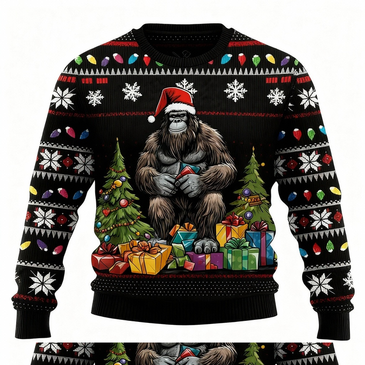 Drune | Xmas Tier- & Geschenkdruck - Hässlicher Weihnachtsikonen-Mash-Up Hässlicher Pullover