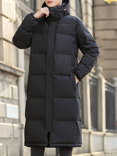Drune | Winterdaunenjacke mit langem Kapuze für Herren - Perfekt für Aktivitäten im Freien