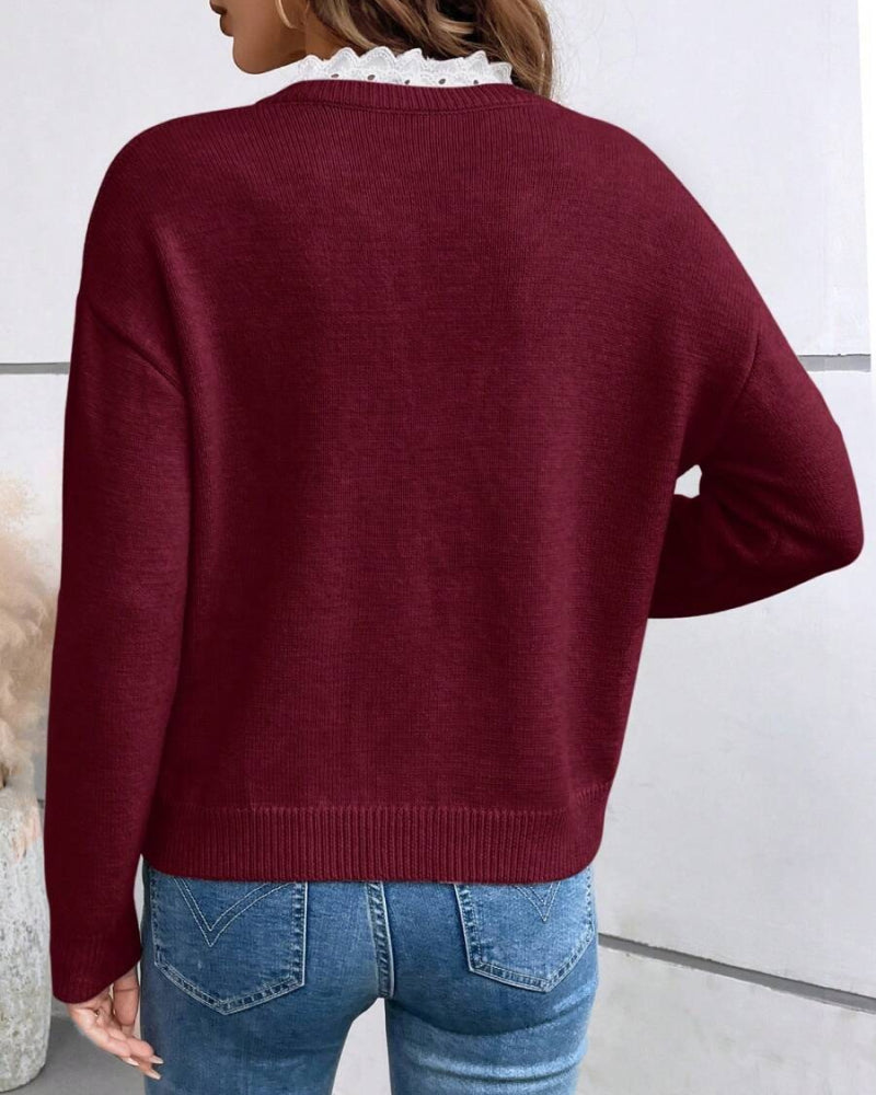 Drune | Strickpullover mit Spitze